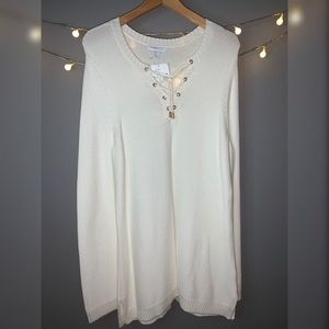 Macy’s Chanter club white sweater